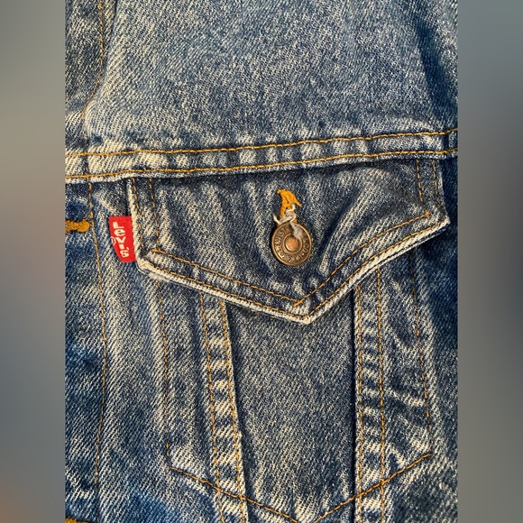 Levi’s type 3 denim Trucker jacket Vintage 80’s women’s M red tab “R” 57508 0218 - Picture 4 of 12